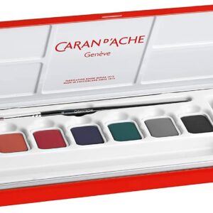 Caran d'ache 8 Gouache Studio Set Open.