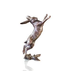 Small Hare Boxing Bronze sculpture from Richard Copper Studio