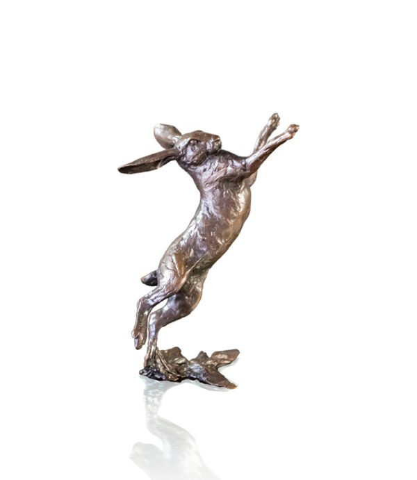 Small Hare Boxing Bronze sculpture from Richard Copper Studio