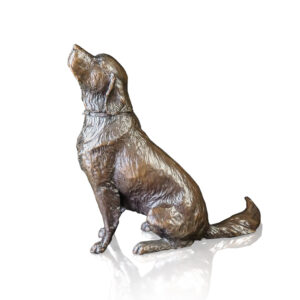 Medium Retriever Dog Sculpture in solid bronze from the Richard Cooper Studios.