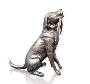 Labrador with lead bronze sculpture