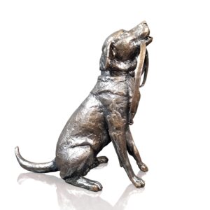 Labrador with lead bronze sculpture