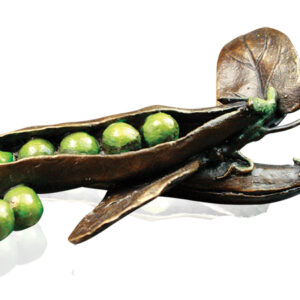 Pea Pod Bronze Sculpture by Richard Cooper