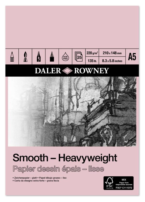 Daler Rowney Smooth Heavy Weight Pad A5