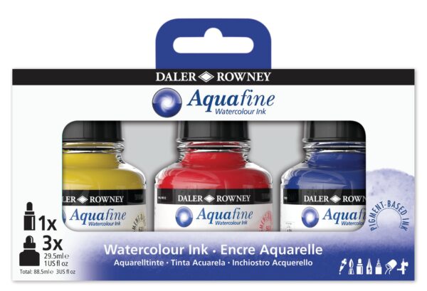 Aquafine watercolour set of 3 inks