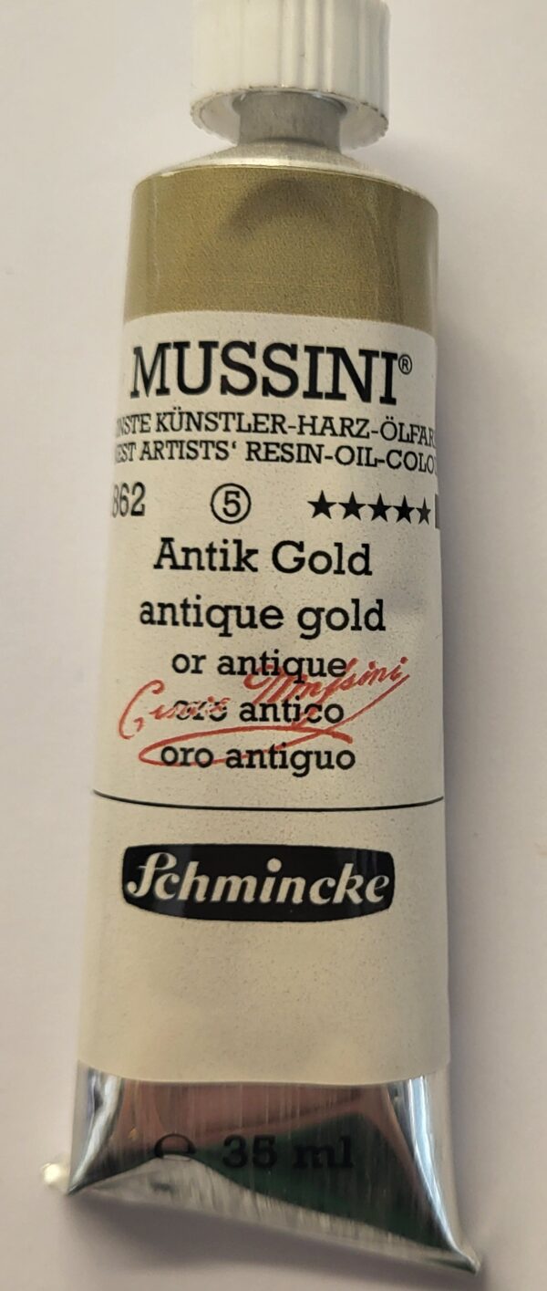 Antique Gold Schmincke Mussini Oil paint