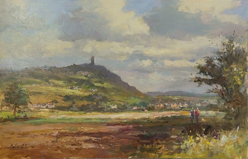 Original oil painting of Scrabo by Colin Gibson