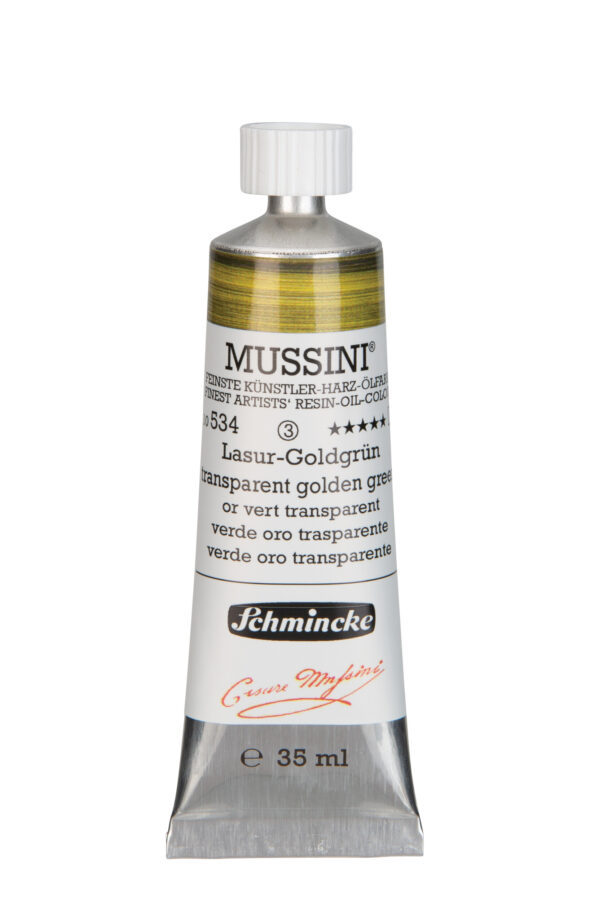 Schmincke Mussini 37ml Translucent Golden Green