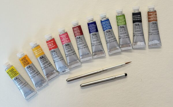 11 Watercolour 5ml tubes with brush