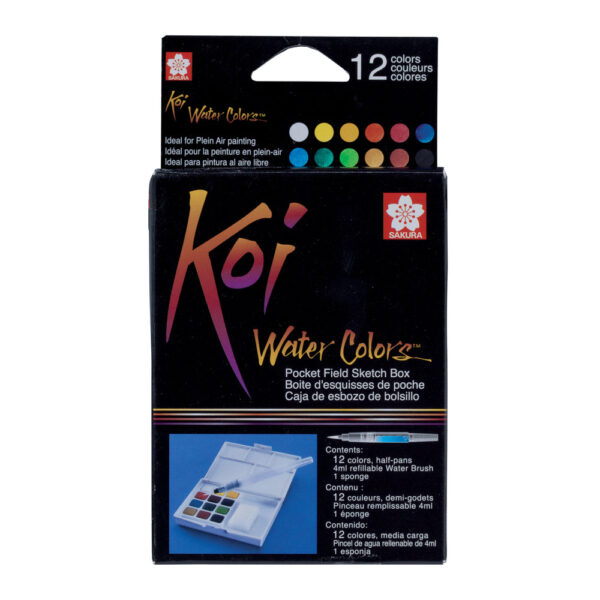 Koi Watercolour Sketch Box 12 colours - Image 3